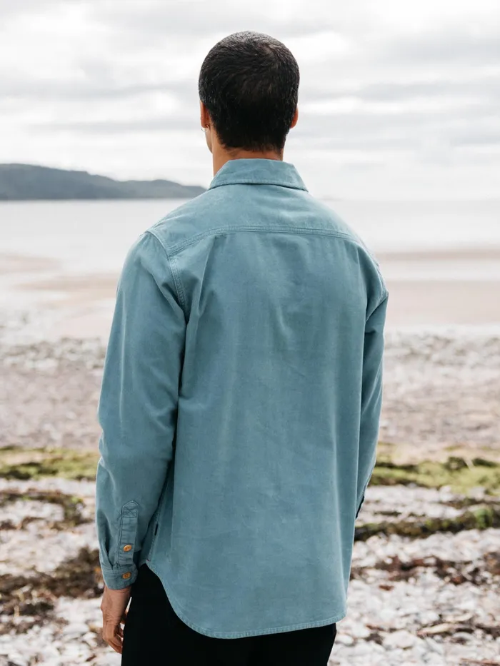 Finisterre Shirts Men Jetty Cord Shirt Ocean Storm
