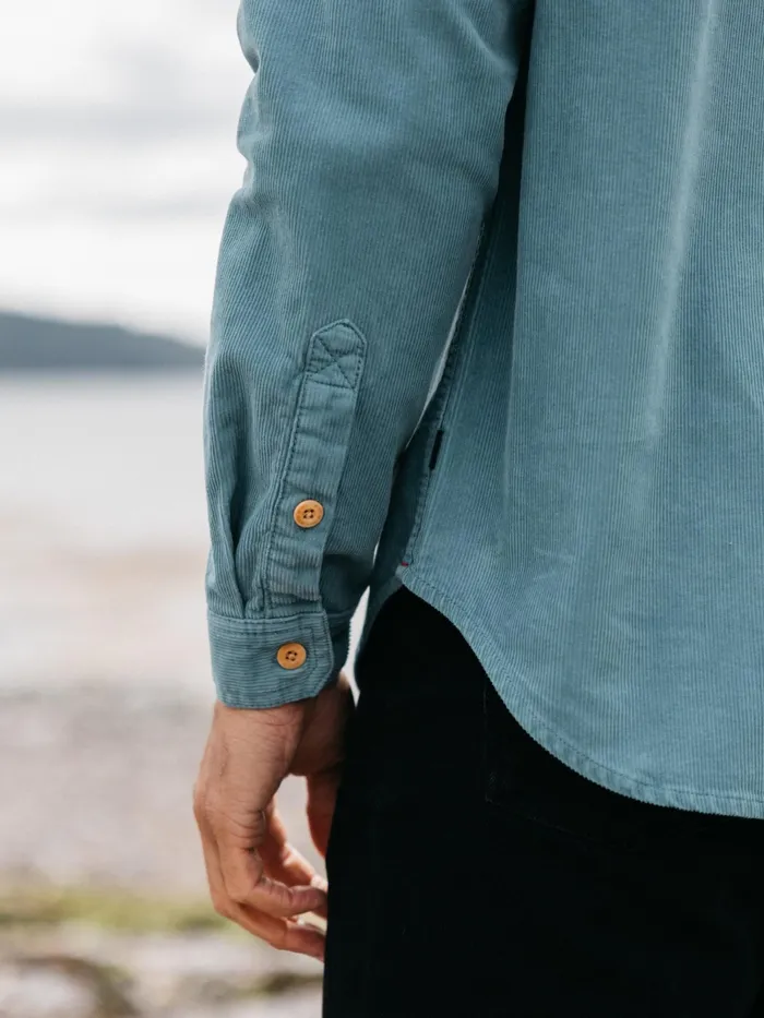 Finisterre Shirts Men Jetty Cord Shirt Ocean Storm
