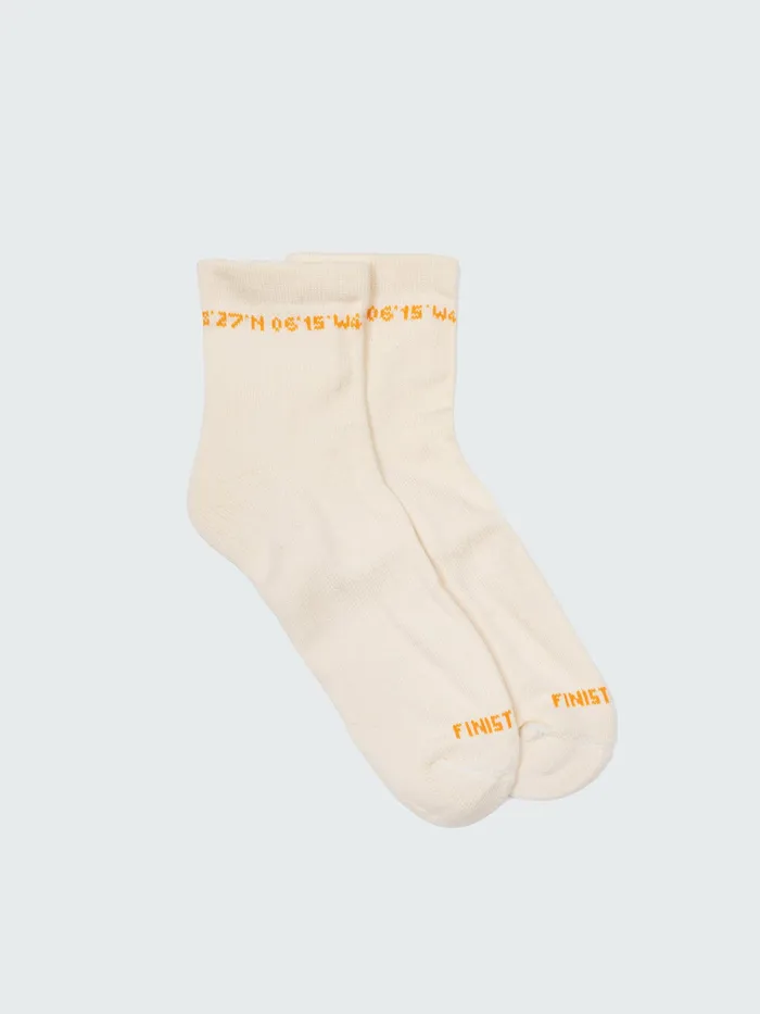Finisterre Socks MenWomen Rossby Ankle Sports Sock Ecruflame