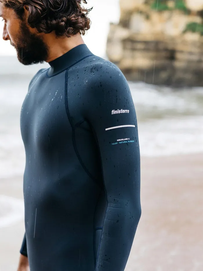 Finisterre Swim Shorts and Board Shorts Men Nieuwland 2mm Yulex Back Zip Long Sleeve Spring Suit Dark Ozone