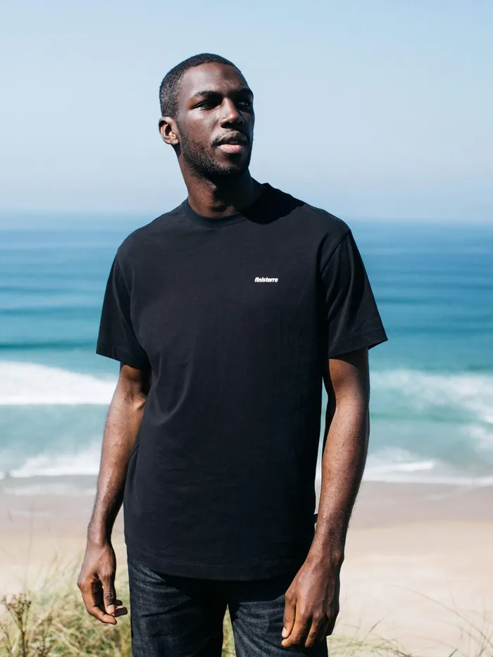Finisterre TShirts Men Harlyn Logo TShirt Black