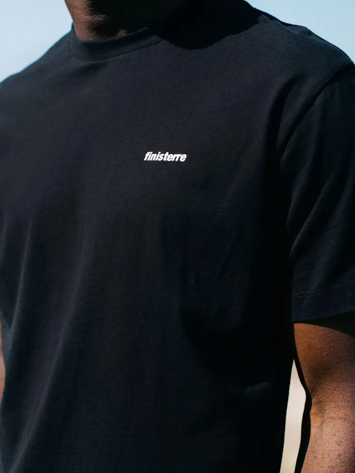 Finisterre TShirts Men Harlyn Logo TShirt Black