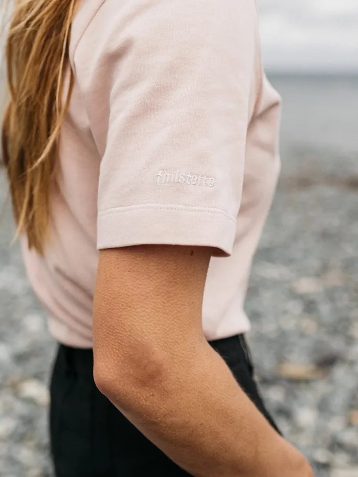 Finisterre Tops and TShirts Women Recycled Orca TShirt Pink Smoke