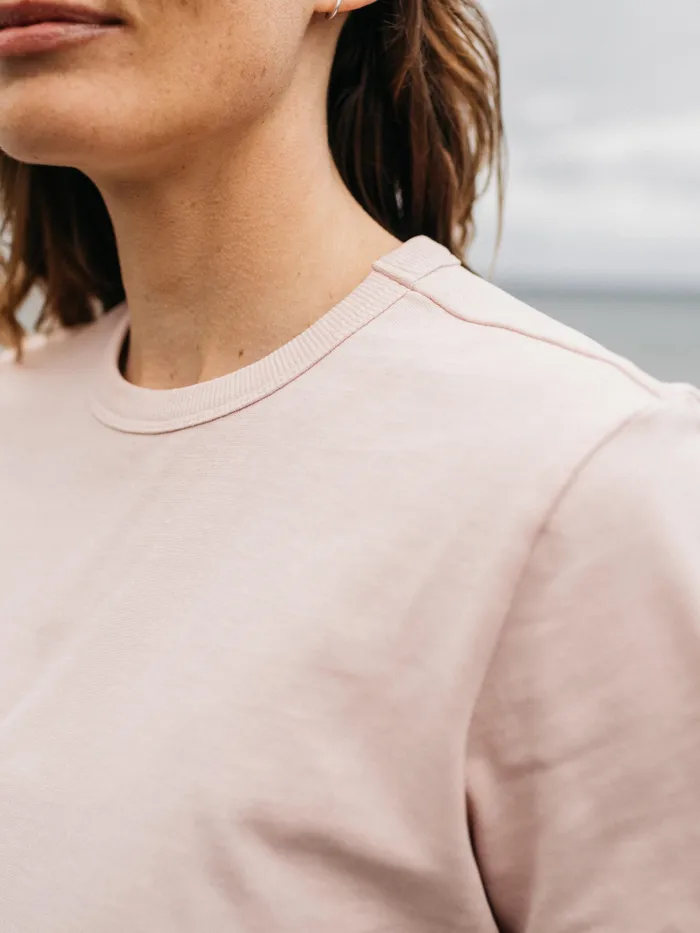 Finisterre Tops and TShirts Women Recycled Orca TShirt Pink Smoke