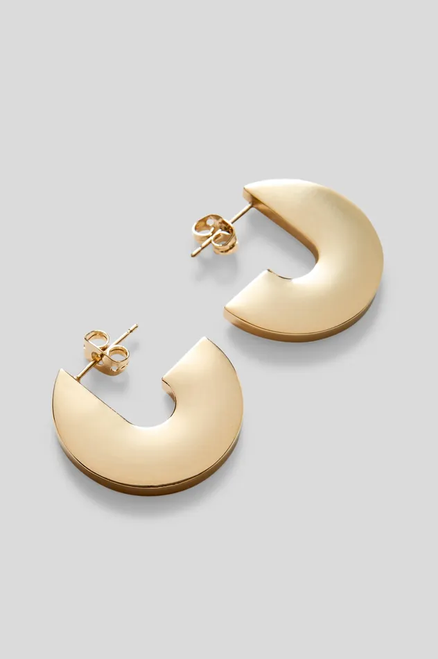 FLAT HOOP EARRINGS LIGHTGOLD Women Jewelry Scanlan Theodore FLAT HOOP EARRINGS LIGHTGOLD Women Jewelry Scanlan Theodore