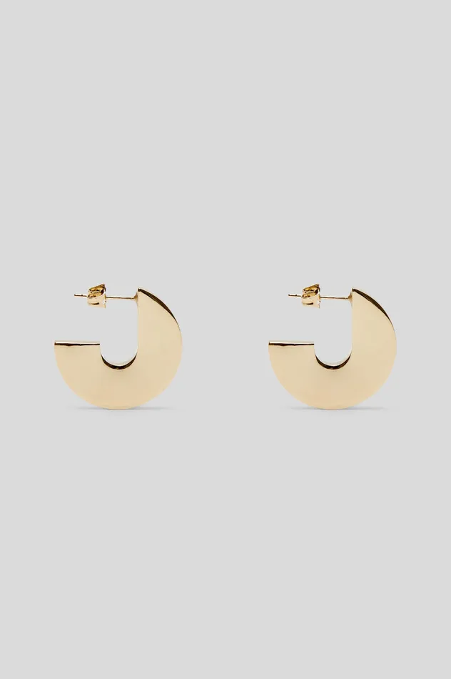 FLAT HOOP EARRINGS LIGHTGOLD Women Jewelry Scanlan Theodore FLAT HOOP EARRINGS LIGHTGOLD Women Jewelry Scanlan Theodore