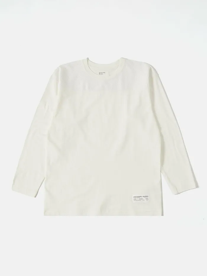 Football Jersey In Ecru Single Jersey Men Universal Works Tees