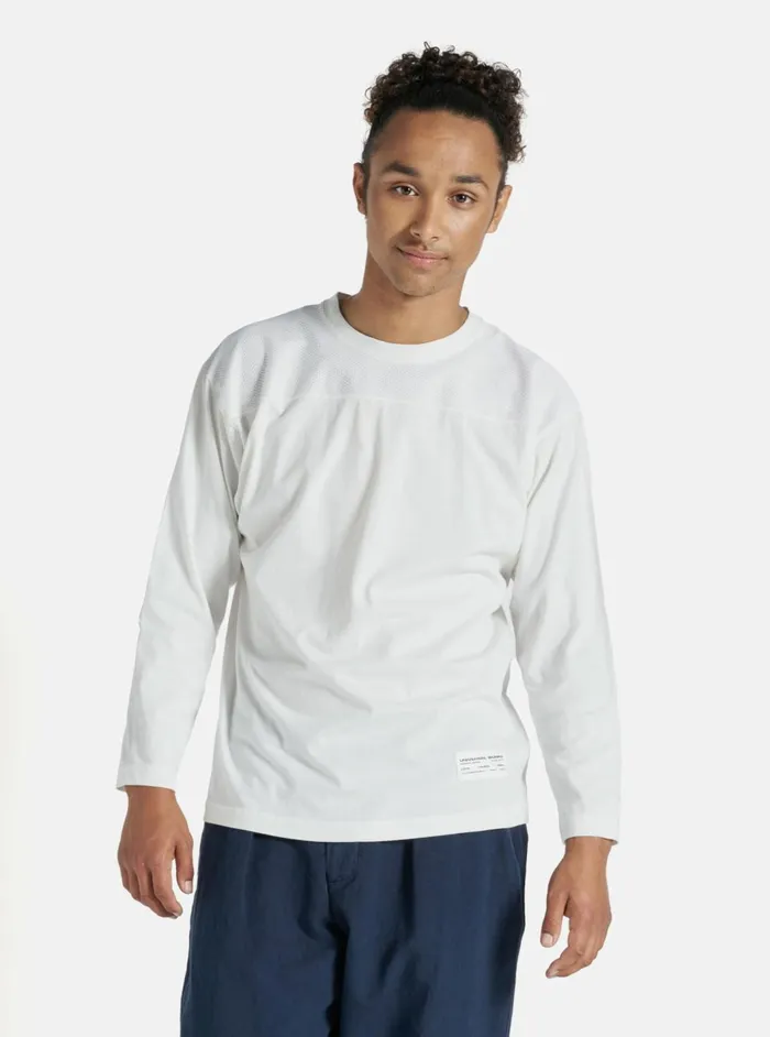 Football Jersey In Ecru Single Jersey Men Universal Works Tees