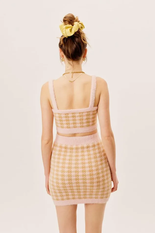 For Love and Lemons Knitwear Cher Crop Tank Sweater Light Pink 8211 Women