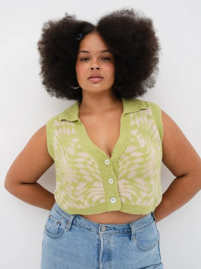 For Love and Lemons Knitwear Simone Top Green 8211 Women