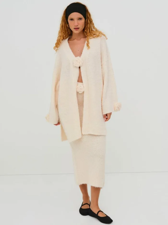 For Love and Lemons Knitwear Song Maxi Skirt Cream 8211 Women