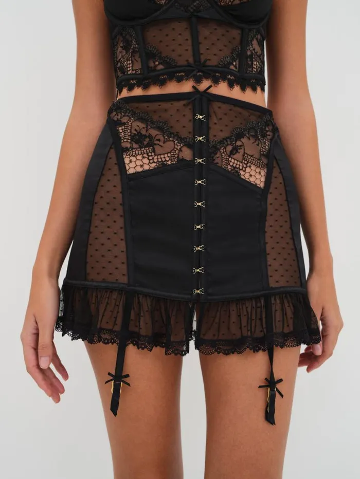 For Love and Lemons Lingerie Brie Garter Skirt Black 8211 Women For Love and Lemons Lingerie Brie Garter Skirt Black 8211 Women