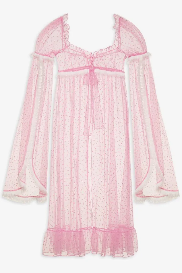 For Love and Lemons Lingerie Celestine Sheer Robe Pink 8211 Women For Love and Lemons Lingerie Celestine Sheer Robe Pink 8211 Women