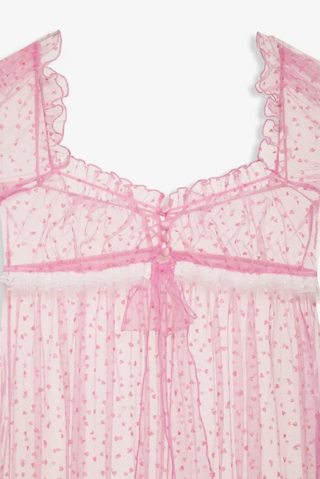 For Love and Lemons Lingerie Celestine Sheer Robe Pink 8211 Women For Love and Lemons Lingerie Celestine Sheer Robe Pink 8211 Women