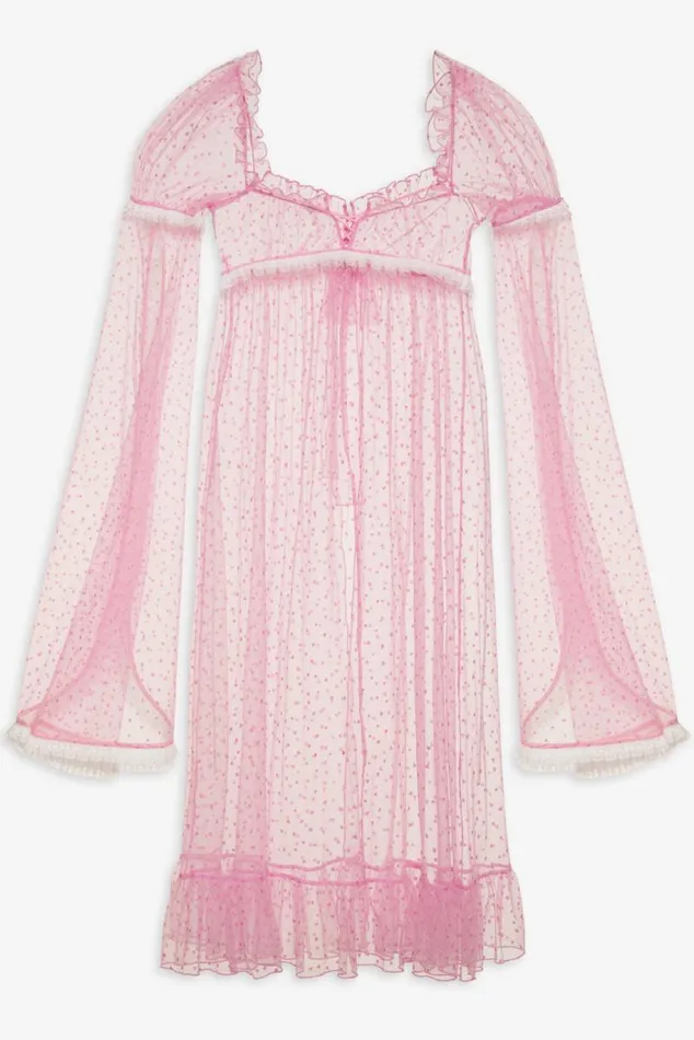 For Love and Lemons Lingerie Celestine Sheer Robe Pink 8211 Women For Love and Lemons Lingerie Celestine Sheer Robe Pink 8211 Women