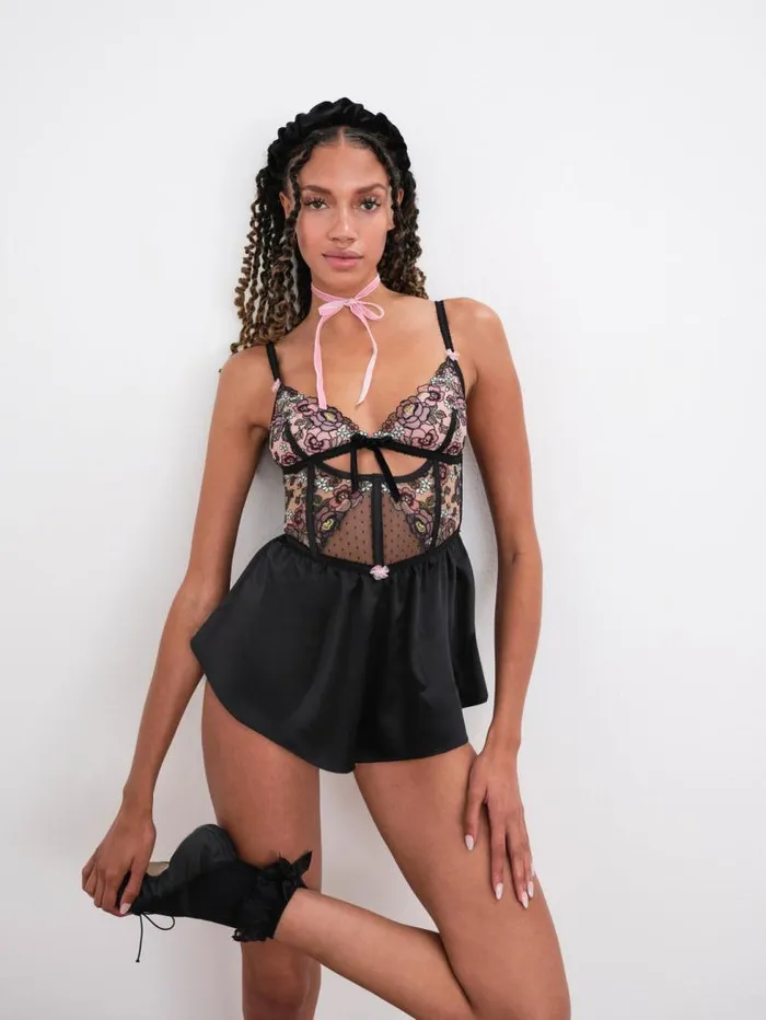 For Love and Lemons Lingerie Clara Romper Black 8211 Women