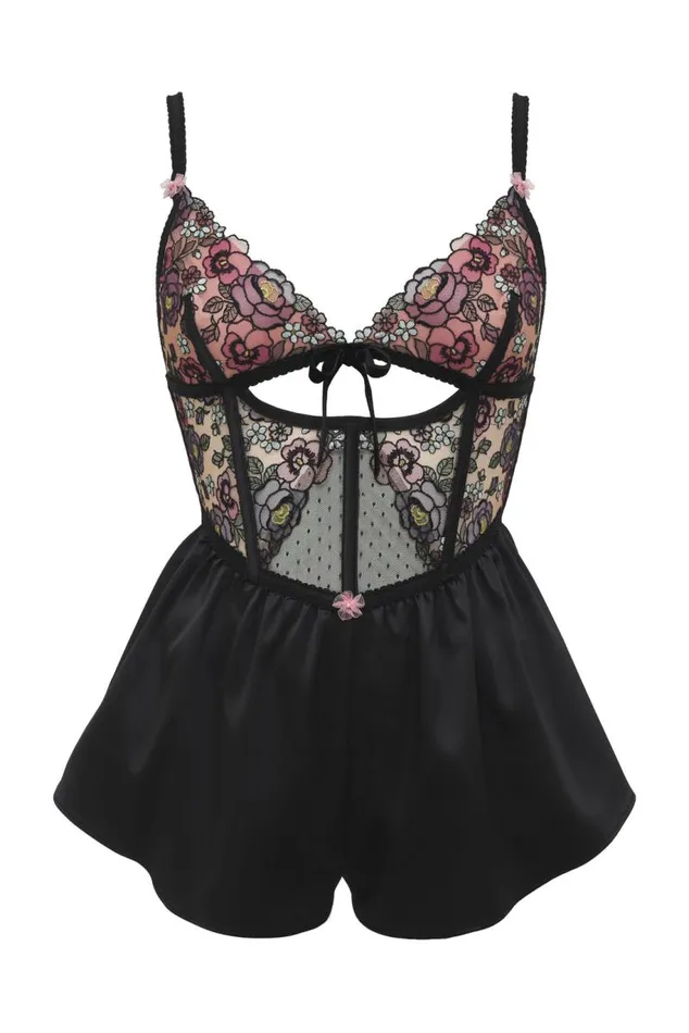 For Love and Lemons Lingerie Clara Romper Black 8211 Women For Love and Lemons Lingerie Clara Romper Black 8211 Women