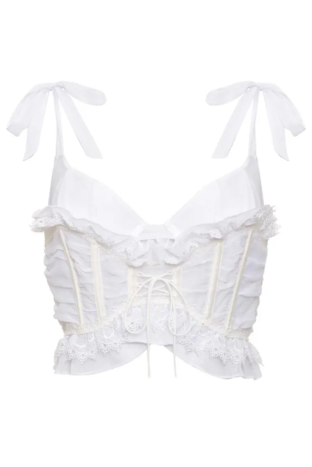 For Love and Lemons Lingerie Farmhouse Floral Bustier White 8211 Women For Love and Lemons Lingerie Farmhouse Floral Bustier White 8211 Women