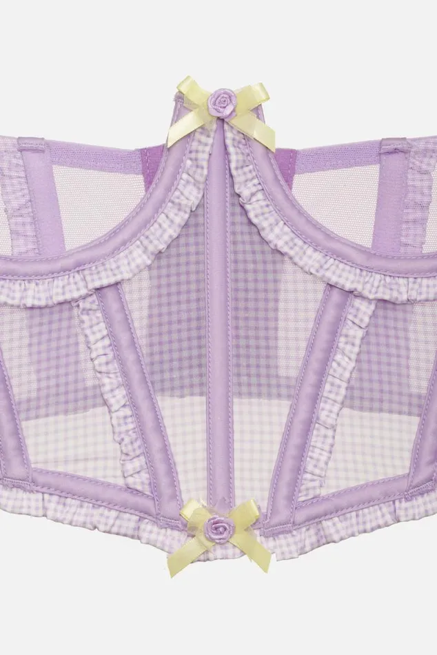 For Love and Lemons Lingerie Heart Wreath Corset Purple 8211 Women For Love and Lemons Lingerie Heart Wreath Corset Purple 8211 Women