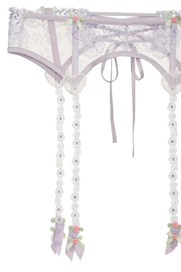 For Love and Lemons Lingerie Margaux Garter Belt Purple 8211 Women For Love and Lemons Lingerie Margaux Garter Belt Purple 8211 Women