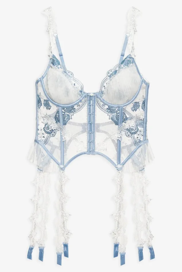 For Love and Lemons Lingerie Zoeva Bustier Blue 8211 Women For Love and Lemons Lingerie Zoeva Bustier Blue 8211 Women