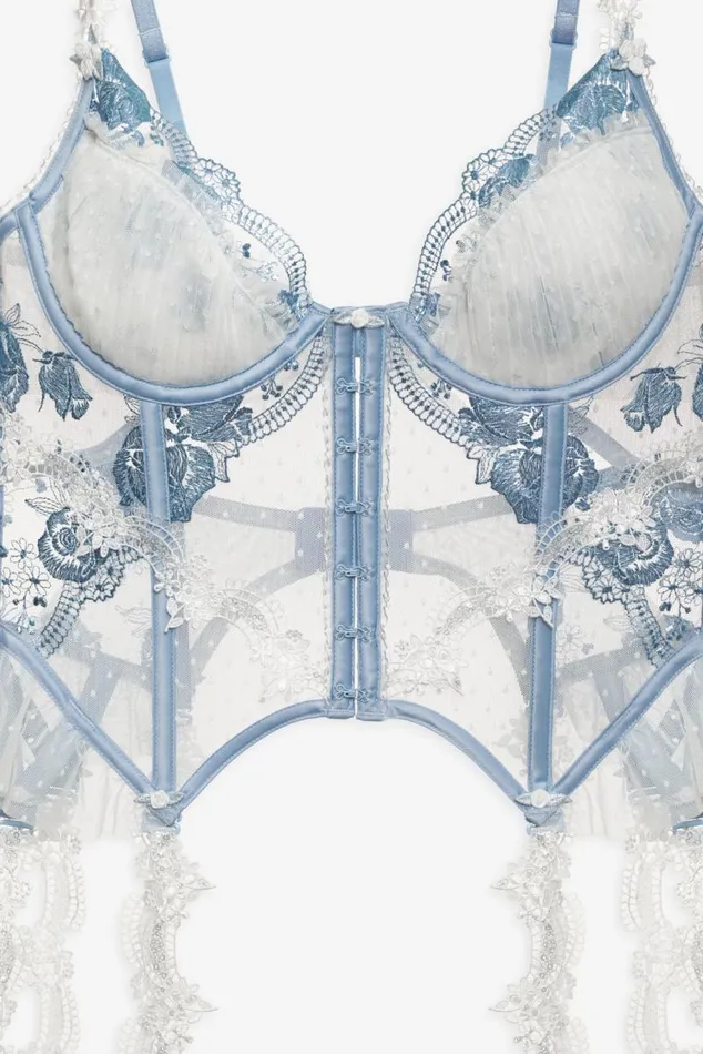 For Love and Lemons Lingerie Zoeva Bustier Blue 8211 Women For Love and Lemons Lingerie Zoeva Bustier Blue 8211 Women
