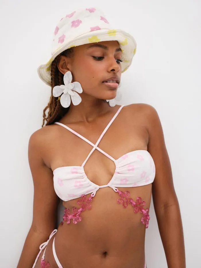 For Love and Lemons Swim Skipper Swim Top Pink 8211 Women