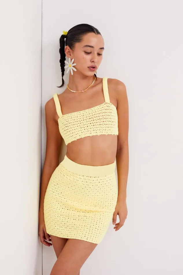 For Love and Lemons Tops Charlotte Bralette Top Yellow 8211 Women For Love and Lemons Tops Charlotte Bralette Top Yellow 8211 Women