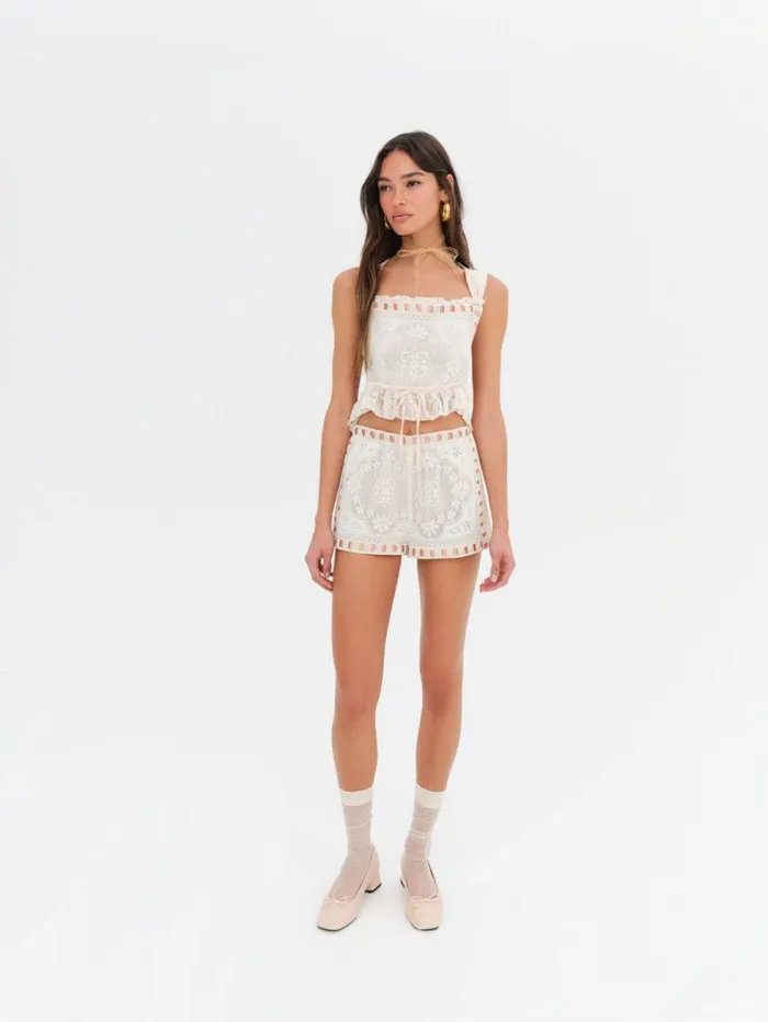 For Love and Lemons Tops Charlotte Lace Top Beige 8211 Women For Love and Lemons Tops Charlotte Lace Top Beige 8211 Women