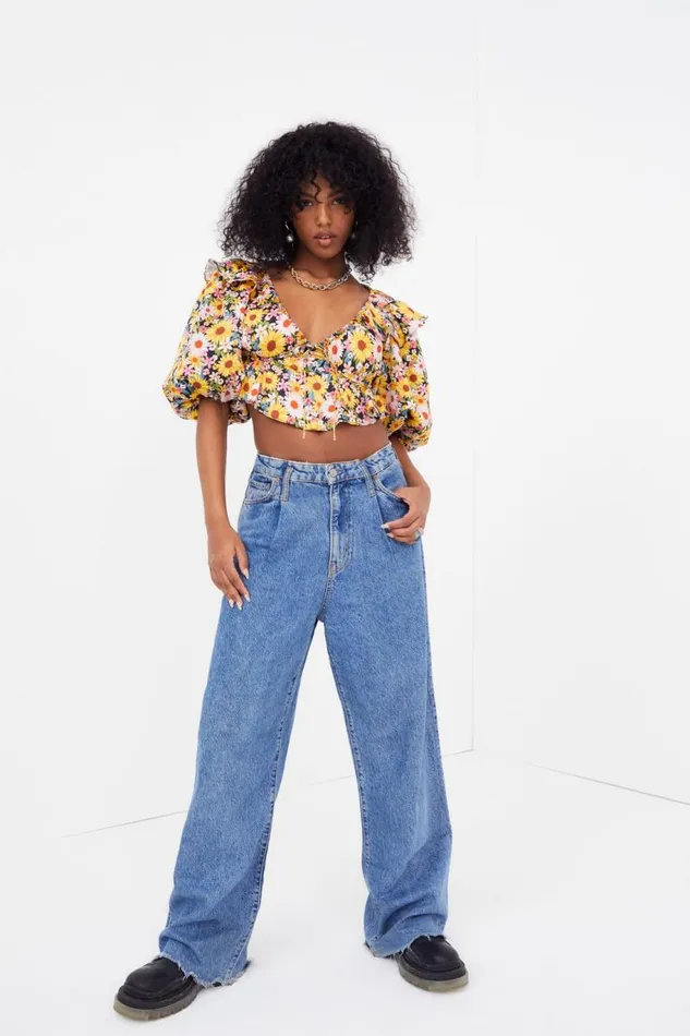For Love and Lemons Tops Glenn Crop Top Yellow 8211 Women For Love and Lemons Tops Glenn Crop Top Yellow 8211 Women