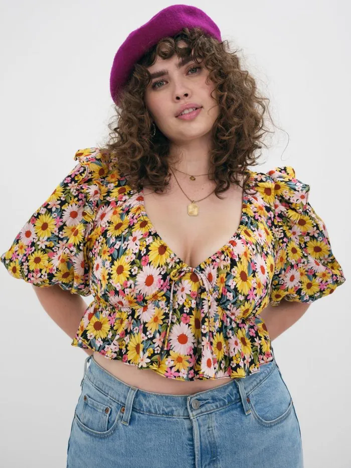 For Love and Lemons Tops Glenn Crop Top Yellow 8211 Women For Love and Lemons Tops Glenn Crop Top Yellow 8211 Women