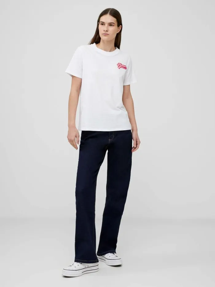 French Connection Amour Graphic TShirt Linen White Women Tops