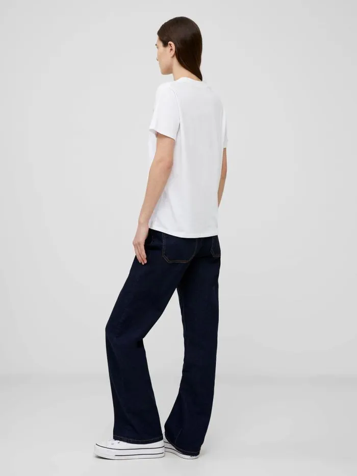 French Connection Amour Graphic TShirt Linen White Women Tops