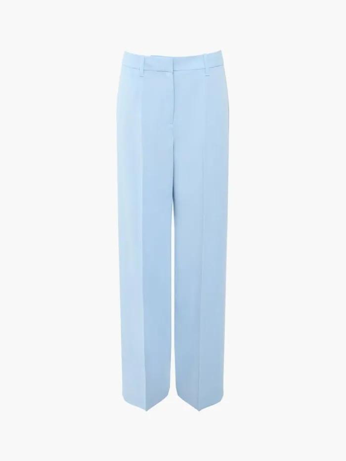 French Connection Angie Tailored Wide Leg Trousers Sky Blue Women Trousers