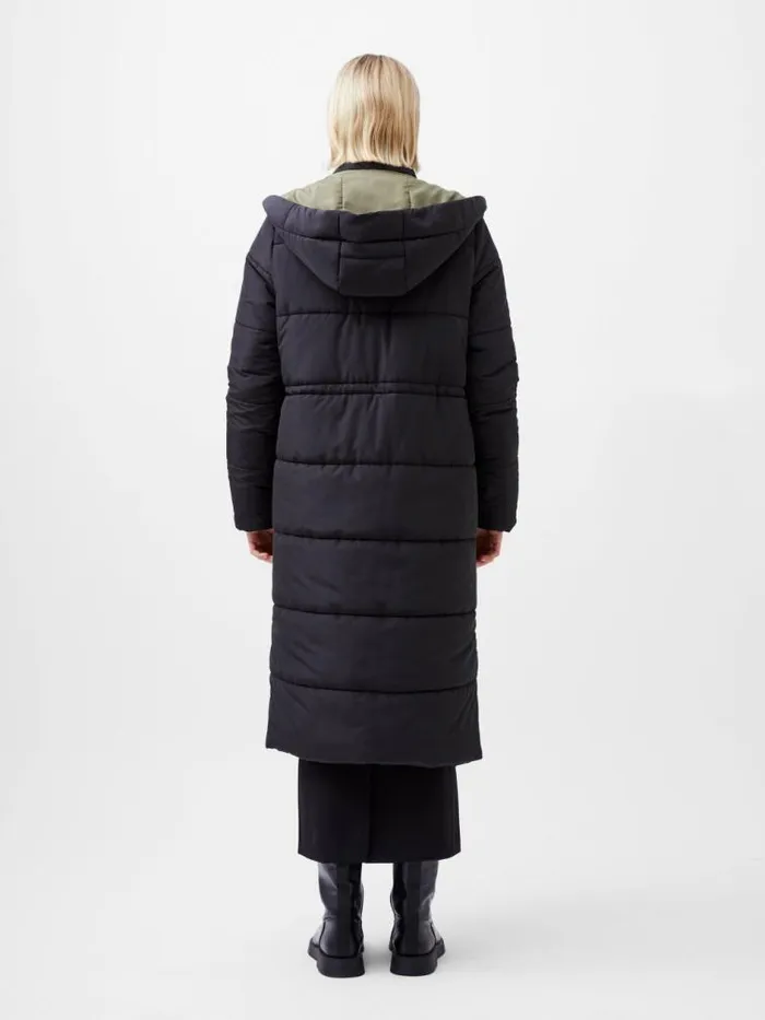 French Connection Auden Double Front Puffer Coat Blackouttarmac Khak Women Coats and Jackets