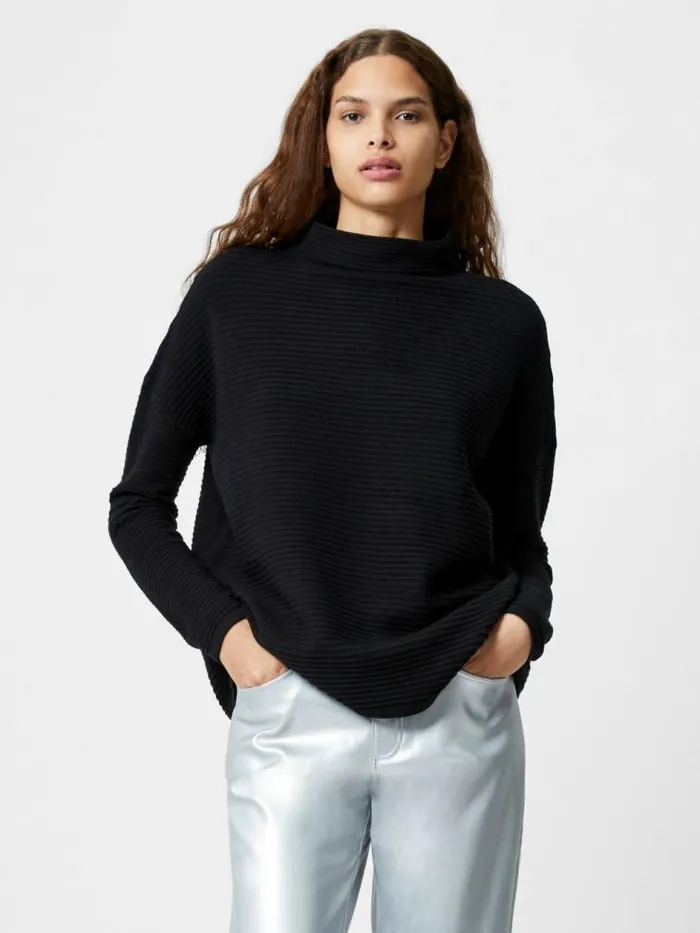 French Connection Babysoft Lena High Neck Jumper Black Women Jumpers and Cardigans French Connection Babysoft Lena High Neck Jumper Black Women Jumpers and Cardigans