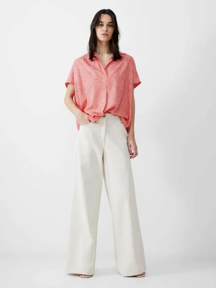 French Connection Bernice Crepe Light Popover Shirt Mandarinseapinkivr Women Tops French Connection Bernice Crepe Light Popover Shirt Mandarinseapinkivr Women Tops
