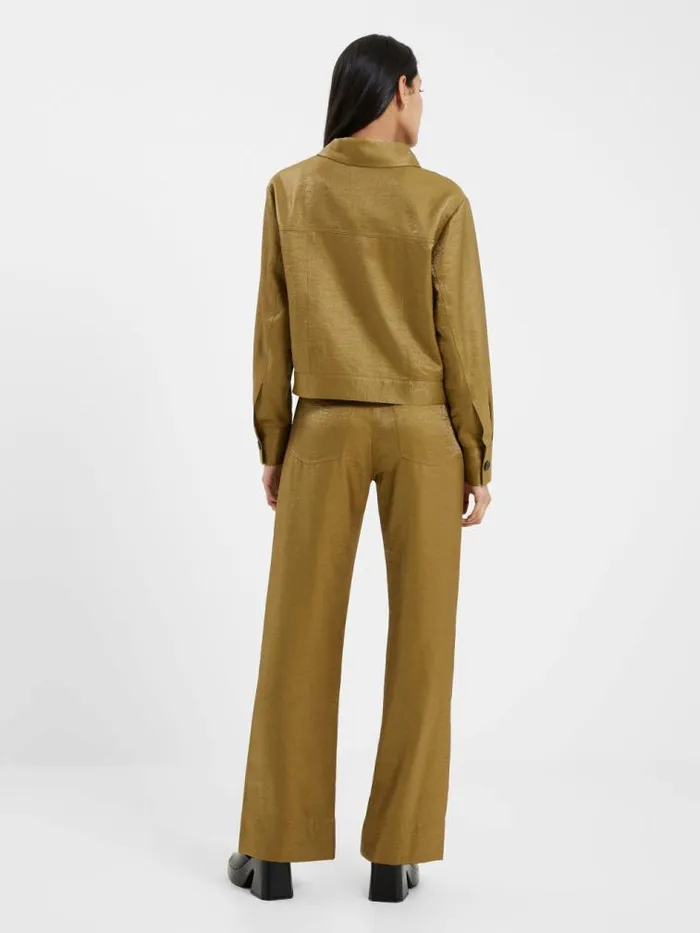 French Connection Cammie Shimmer Jacket Nutria Women Coats and Jackets