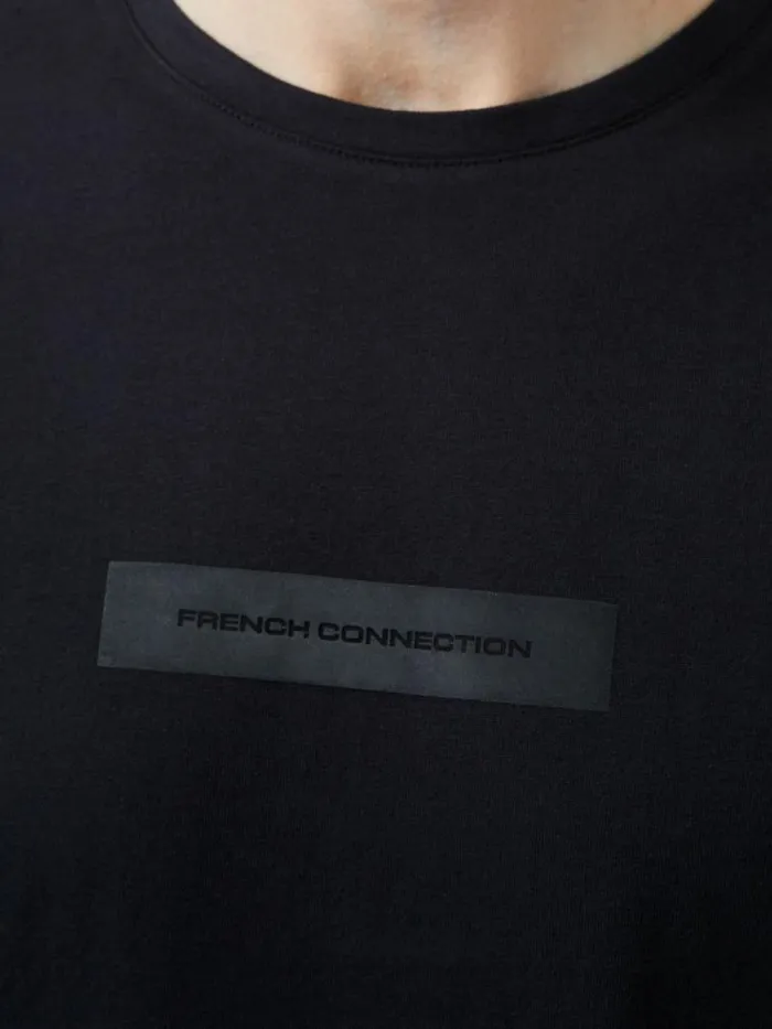 French Connection Connection Organic Graphic TShirt Black Men TShirts and Polo Shirts
