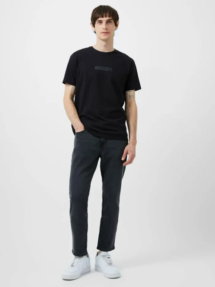 French Connection Connection Organic Graphic TShirt Black Men TShirts and Polo Shirts
