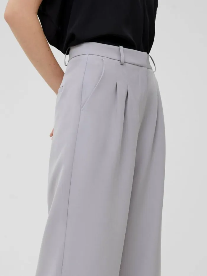 French Connection Echo Crepe Trousers Alloy Women Trousers