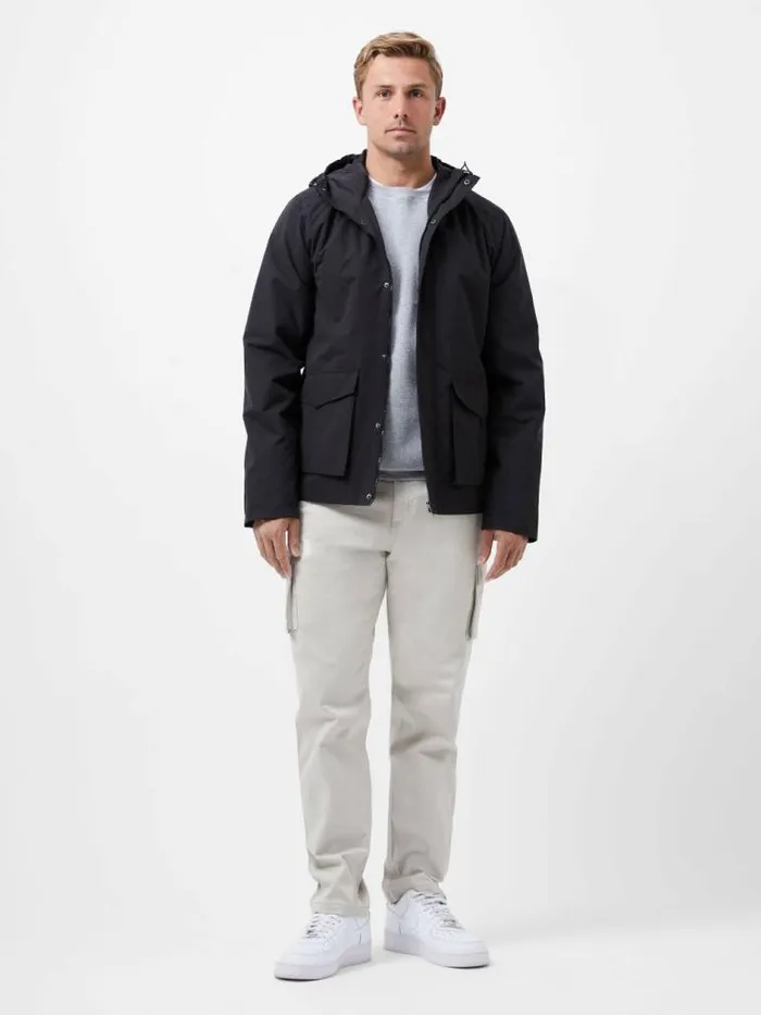 French Connection Hooded Jacket Marine Men Coats and Jackets