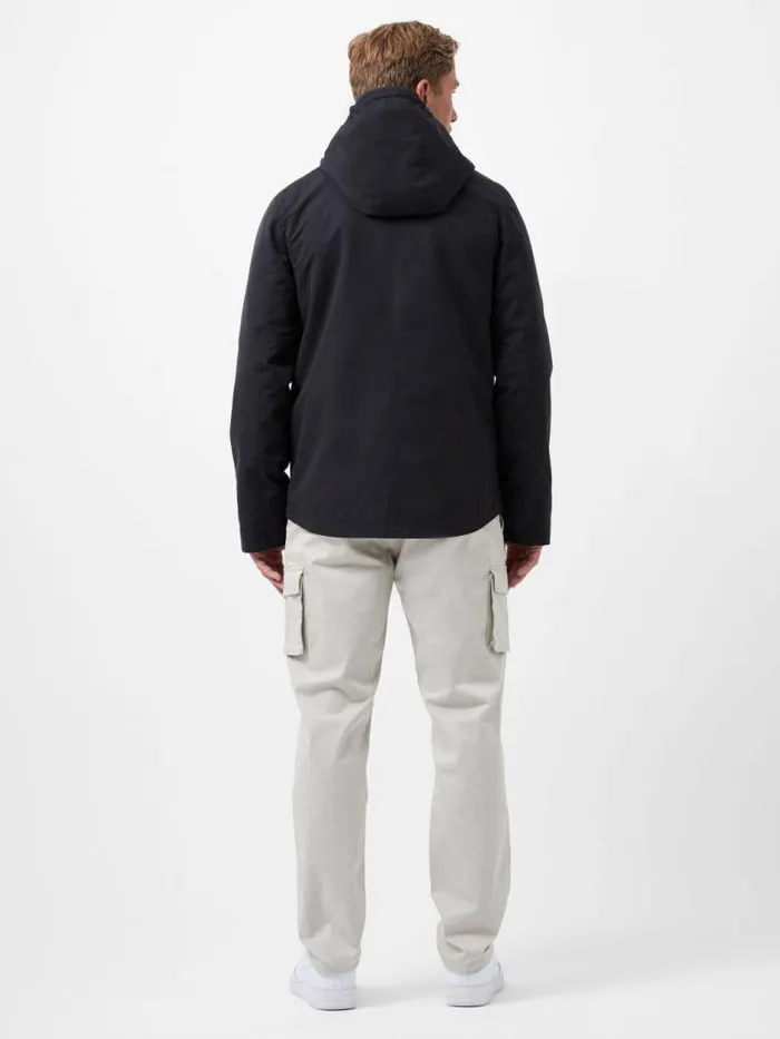 French Connection Hooded Jacket Marine Men Coats and Jackets