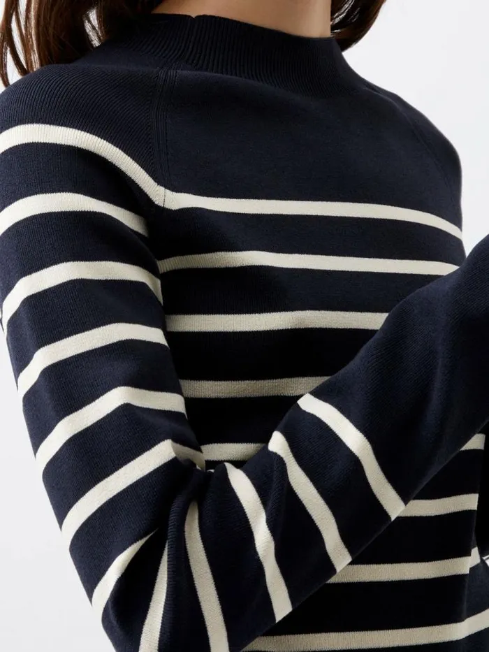 French Connection Milena Striped Jumper Marineclassic Cream Women Jumpers and Cardigans