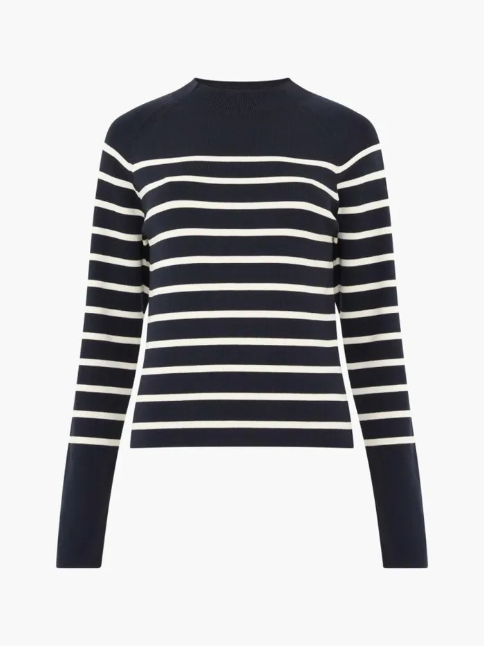 French Connection Milena Striped Jumper Marineclassic Cream Women Jumpers and Cardigans
