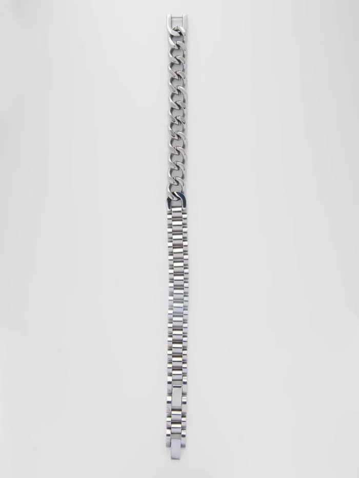 French Connection Mixed Chain Bracelet Silver Women Jewellery