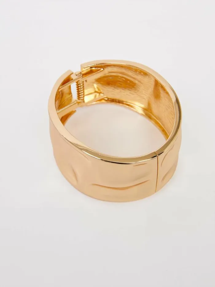 French Connection Molten Metal Bracelet Gold Women Jewellery