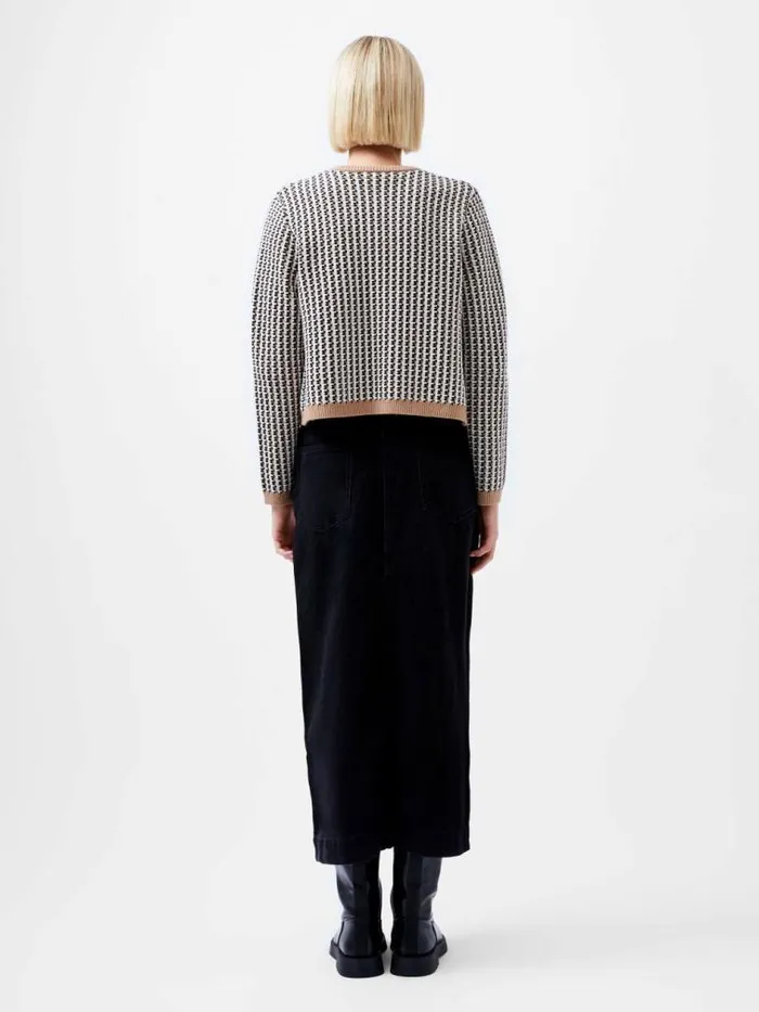 French Connection Noar Cardigan Oatmeal Melcl Cream Women Jumpers and Cardigans