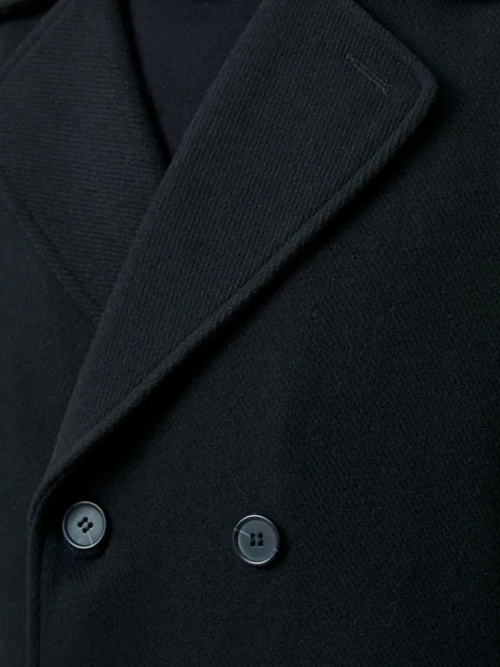 French Connection Pea Coat Black Men Coats and Jackets