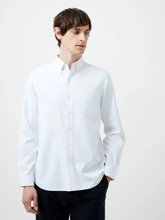 French Connection Regular Fit Twill Shirt White Men Shirts